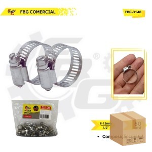 FBG-M 3148 KIT ABRAÇADEIRA DE METAL 20 PACOTES C/50
