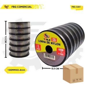 FBG-3281 LINHA DE NYLON 0,4MMX100M