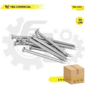 FBG-3353 KIT PREGO DE ACO C/30 PCS 2.2X38MM 8X12