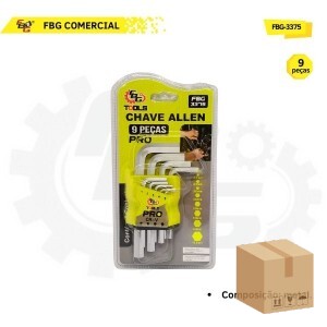 FBG-3375 CHAVE ALLEN  C/ 9 PCS - P