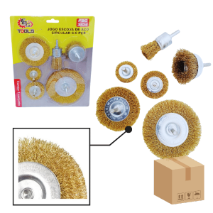 FBG-M 3104 JOGO ESCOVA AÇO 6 PÇ